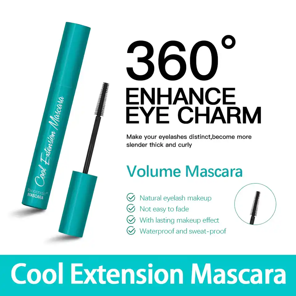Ibcccndc Green Tube Mascara Natural Lengthening Curling Long-Lasting Black Mascara for Eyelashes